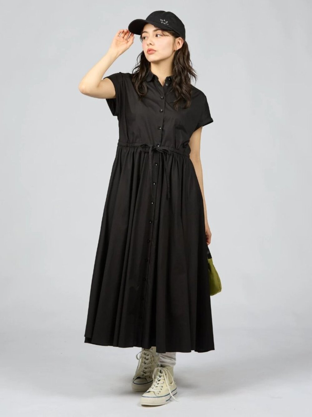 To b. by Agnès b. Long Shirt Black Dress - Size 38